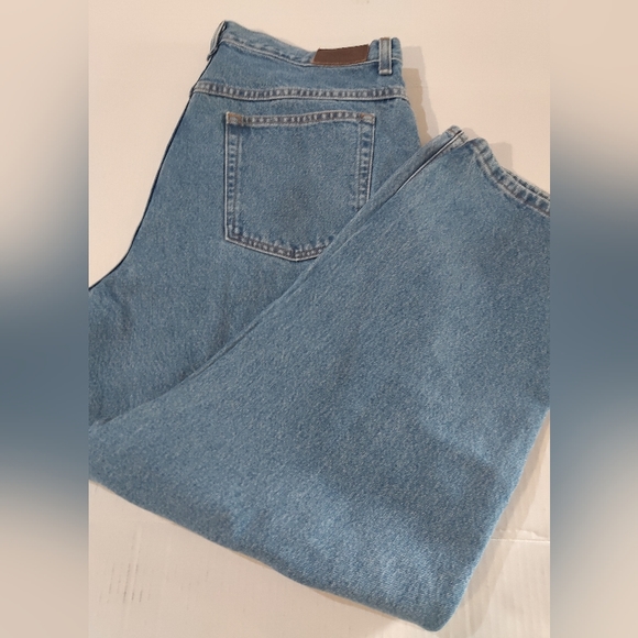 L.L.Bean Double L Natural Fit Denim Blue Jeans Womens Size 16R High Waist. - Picture 1 of 11
